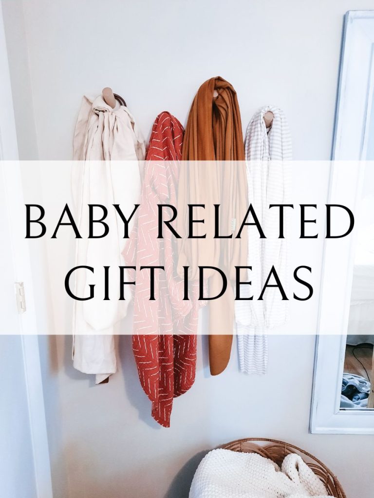 Baby related gift ideas to give to mom who is recovering after major surgery with a c section. 